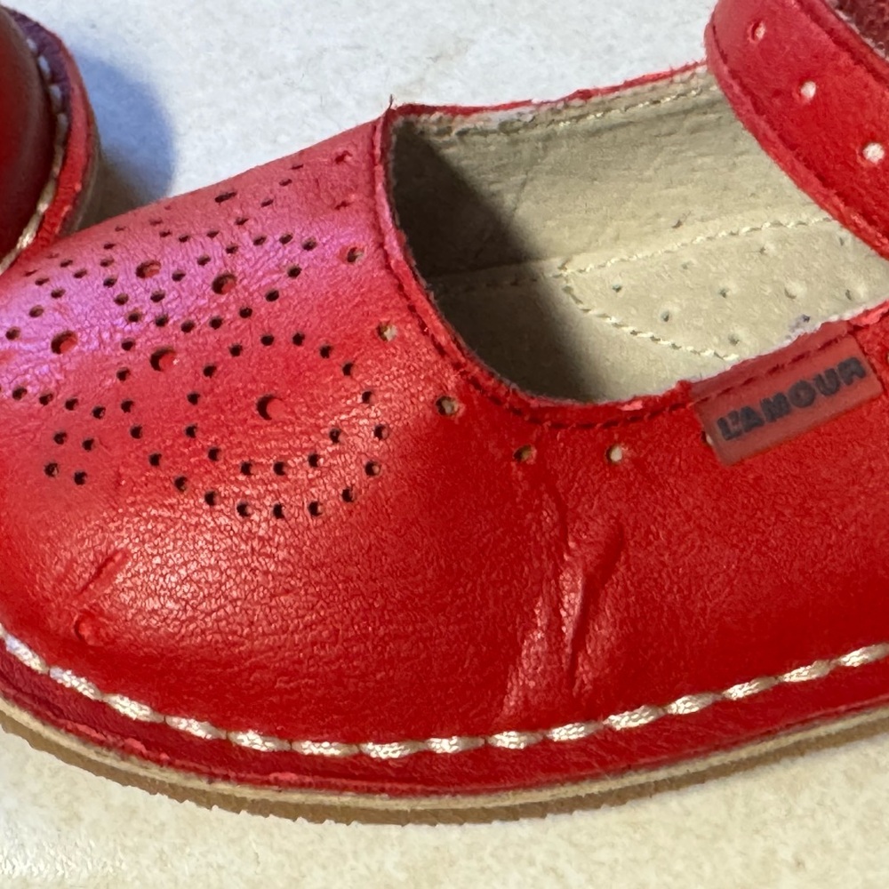 L’Amour Ollie Leather Mary Jane SZ 10 Red - Picture 10 of 10
